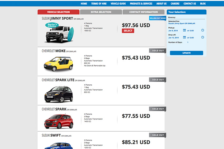 updating or choosing your vehicle