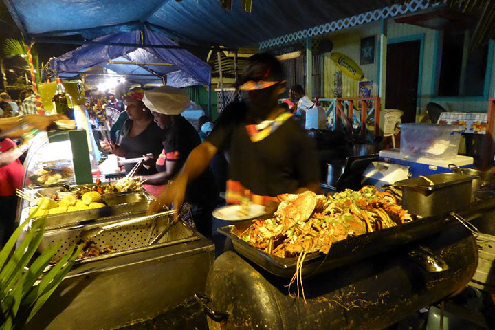 street food in gros islet